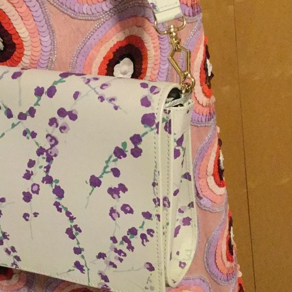 Authentic Max Mara Floral Print Leather Bag-Clutch - Picture 5 of 8